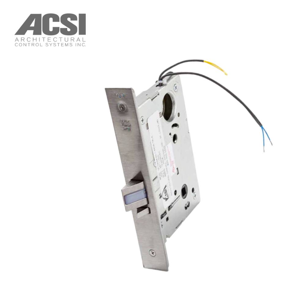 ACSI - M1510M-1-8808 - Entry Mortise Lever Lock - Fail Safe with Motor Controlled - Less Cylinder and Yale 8800 Series Office - 26D (Satin Chrome)