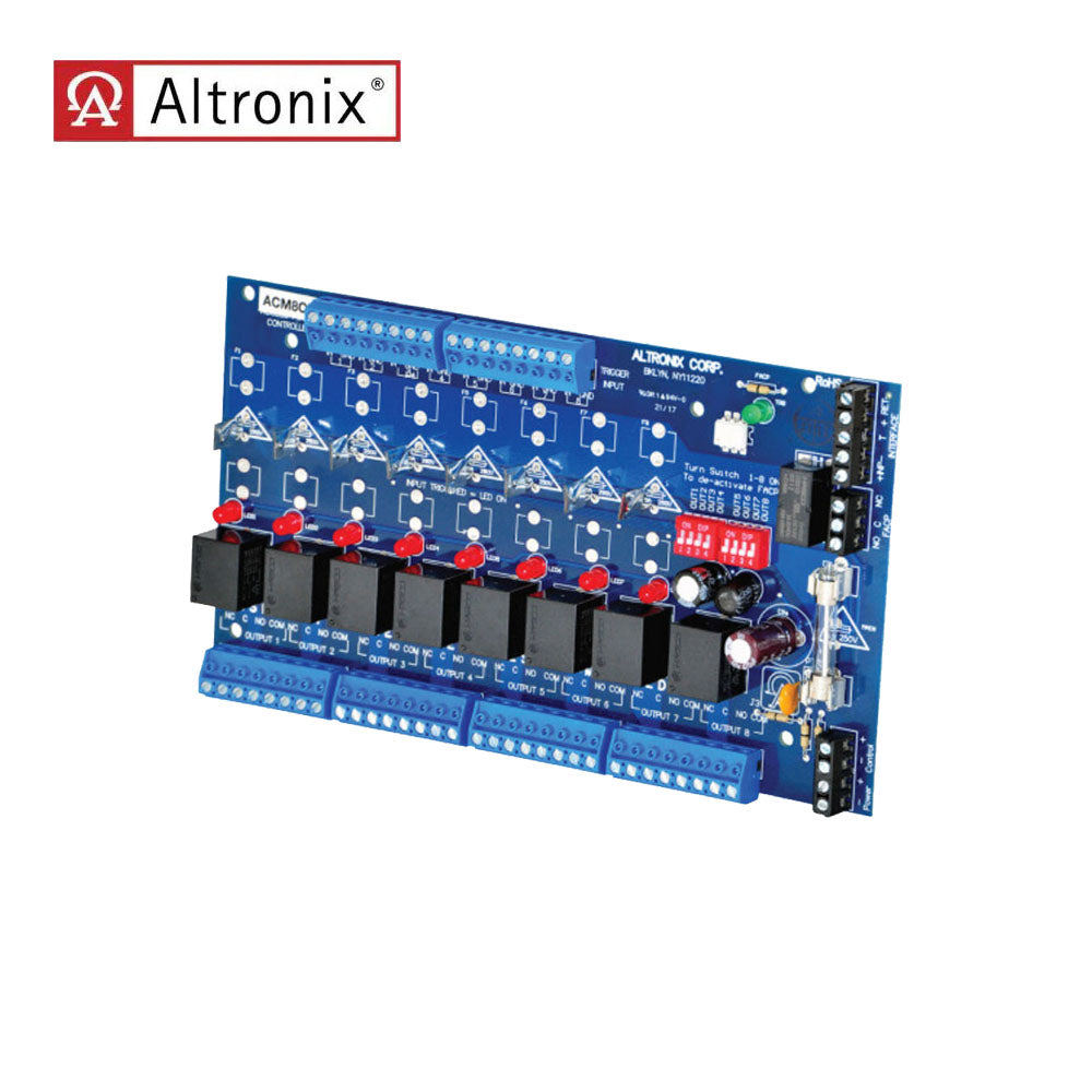 Altronix - ACM8CB - Access Power Controller - 8 PTC Class 2 Relay Outputs