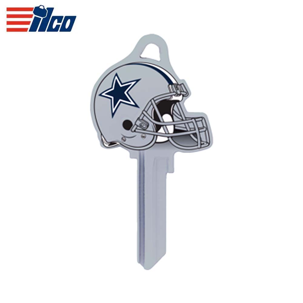 ILCO - NFL-KW1 TeamKeys - Helmet Edition Key Blank - Dallas Cowboys - Pack of 5