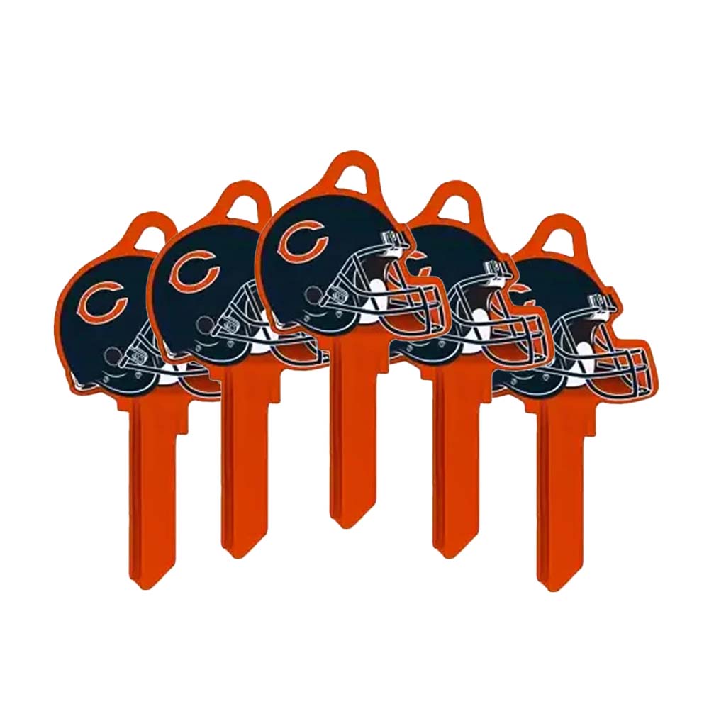 ILCO - NFL-KW1 TeamKeys - Helmet Edition Key Blank - Chicago Bears (5 Pack)