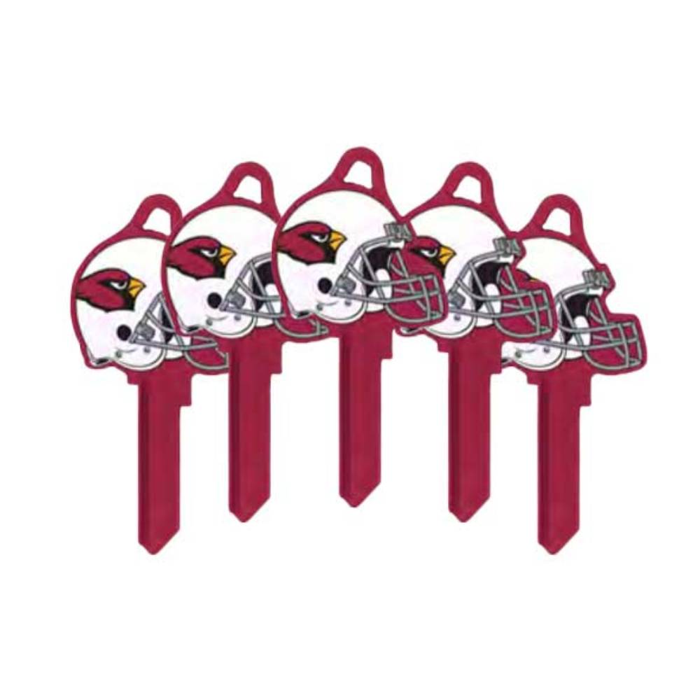 ILCO - NFL-KW1 TeamKeys - Helmet Edition Key Blank - Arizona Cardinals - Pack of 5