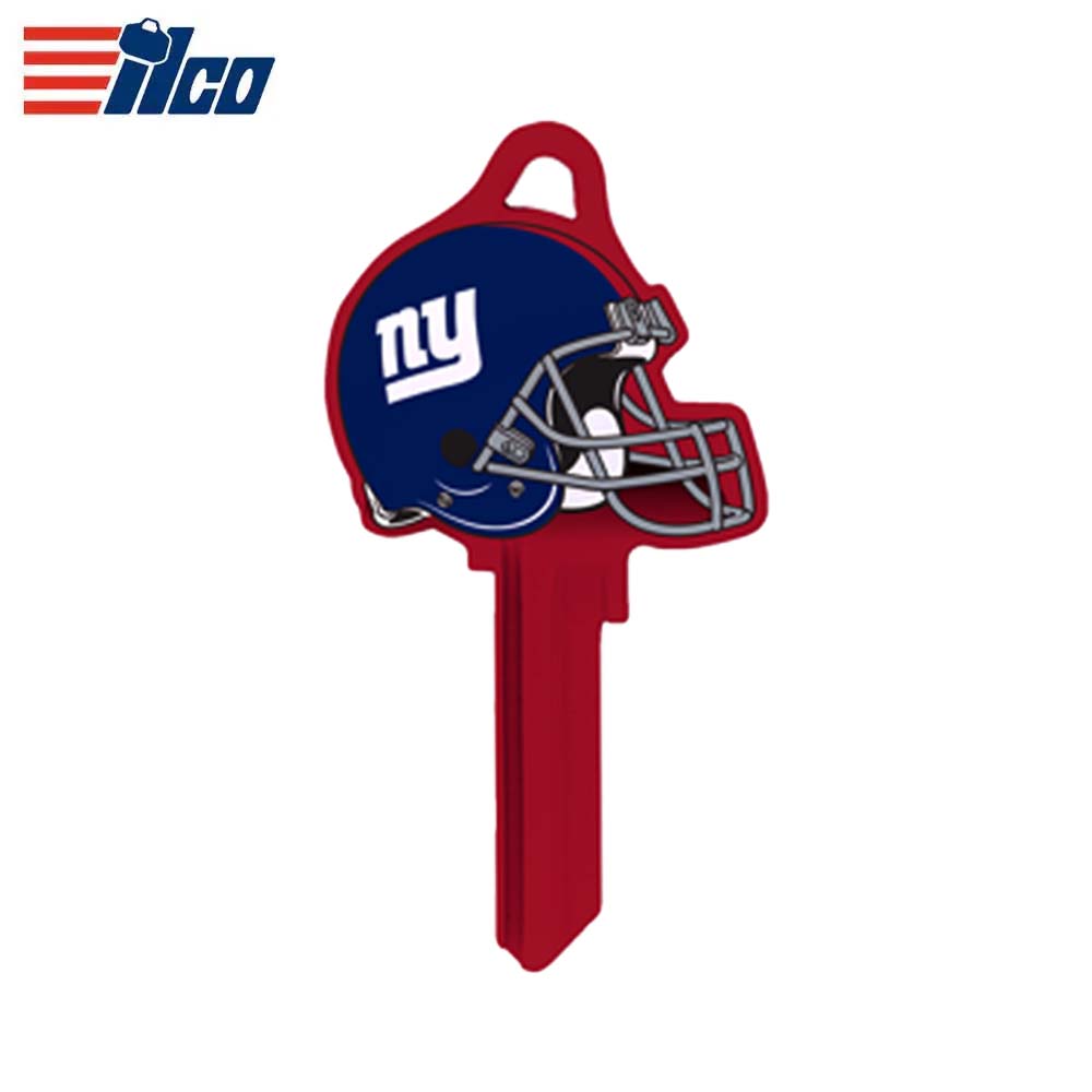 ILCO - NFL-KW1 TeamKeys - Helmet Edition Key Blank - New York Giants - Pack of 5
