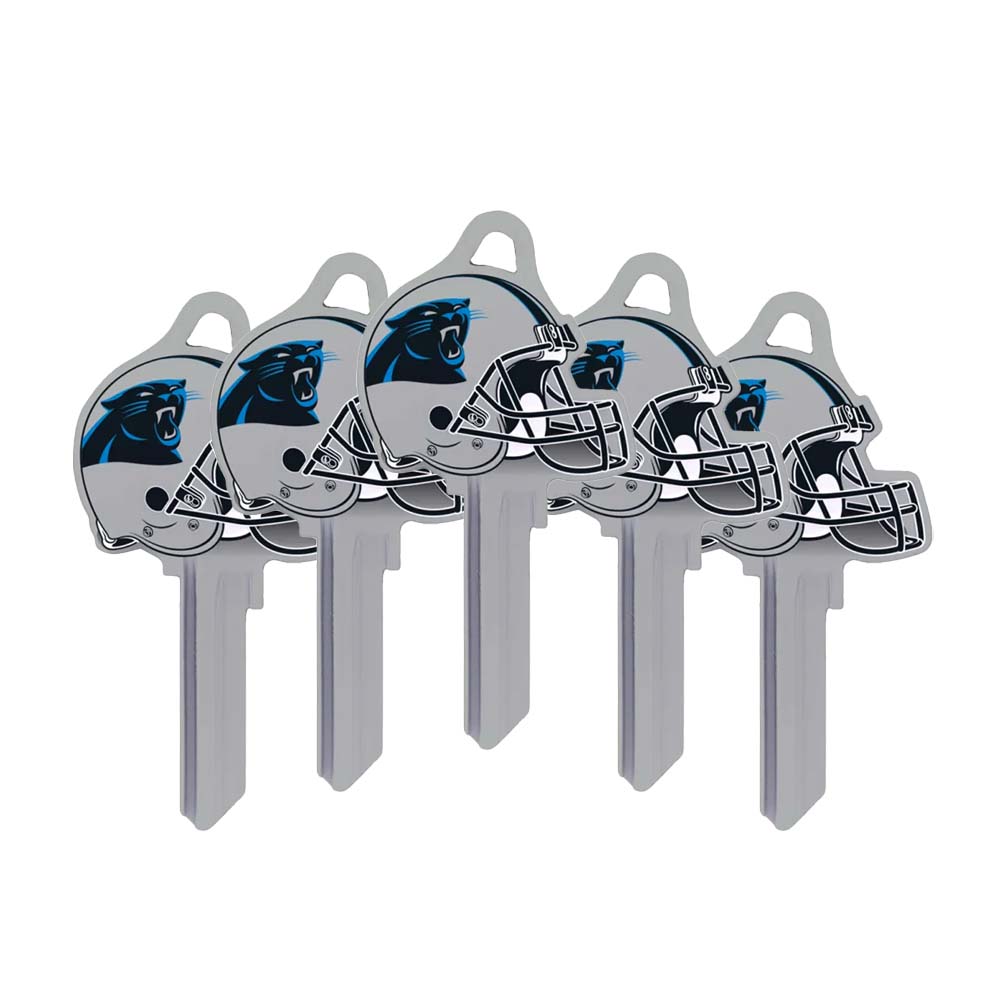 ILCO - NFL-KW1 TeamKeys - Helmet Edition Key Blank - Carolina Panthers (5 Pack)