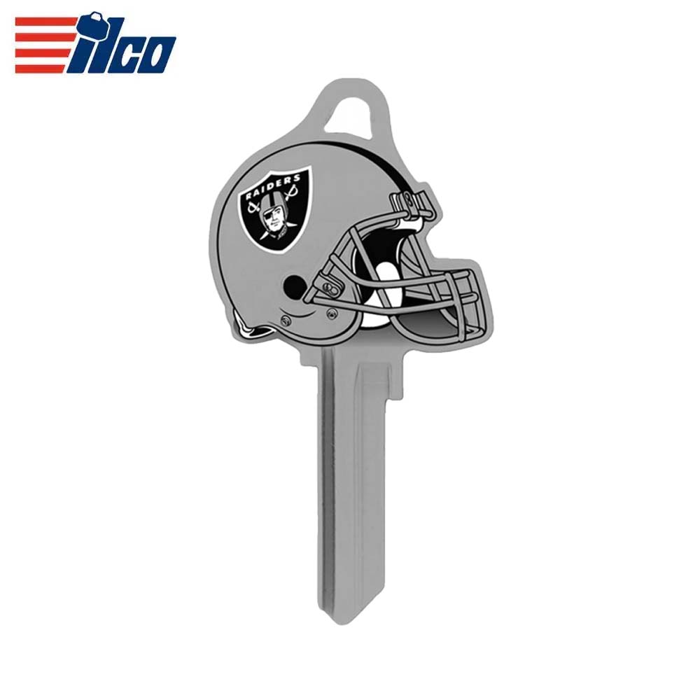 ILCO - NFL-KW1 TeamKeys - Helmet Edition Key Blank - Las Vegas Raiders - Pack of 5