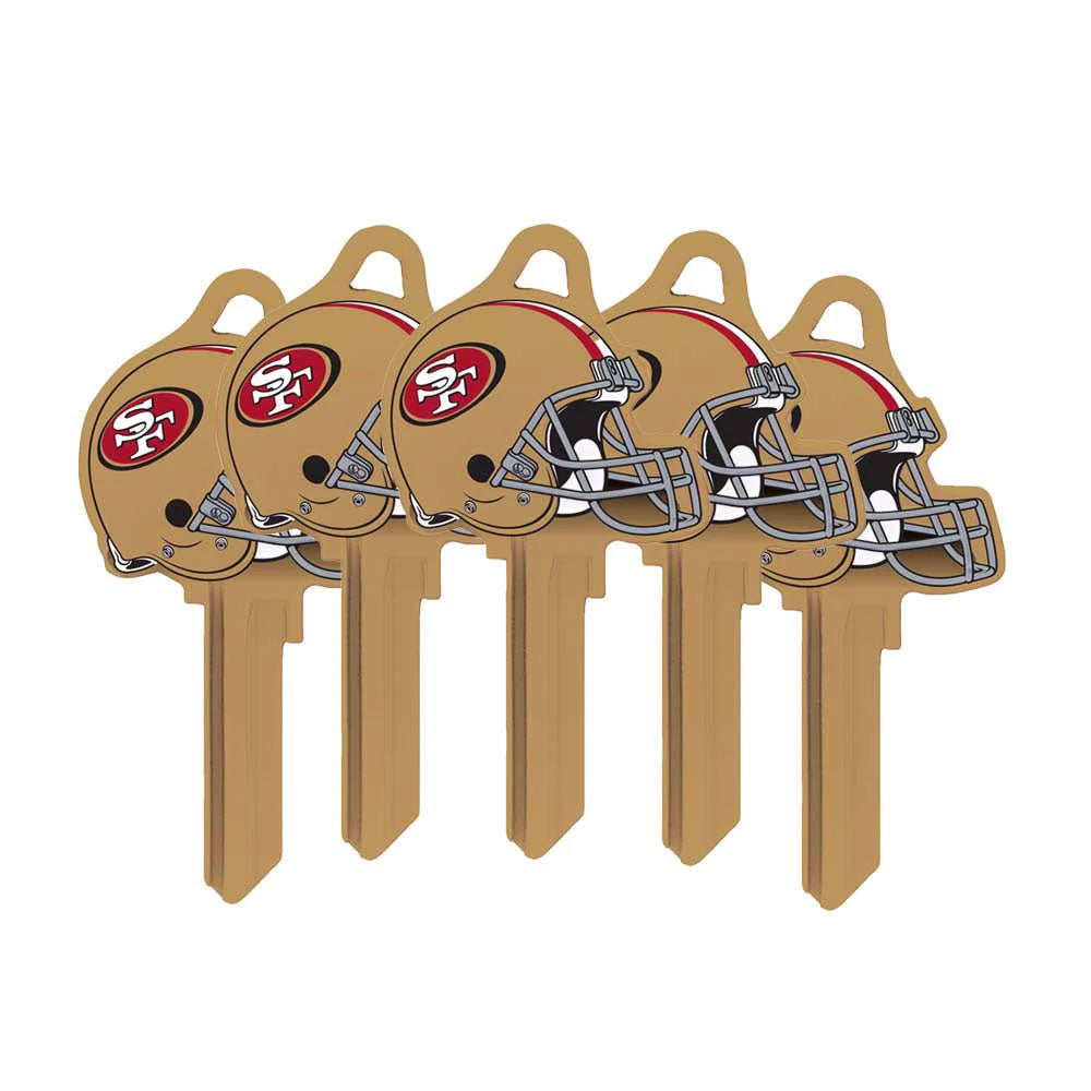 ILCO - NFL-SC1 TeamKeys - Helmet Edition Key Blank - San Francisco 49ers (5 Pack)
