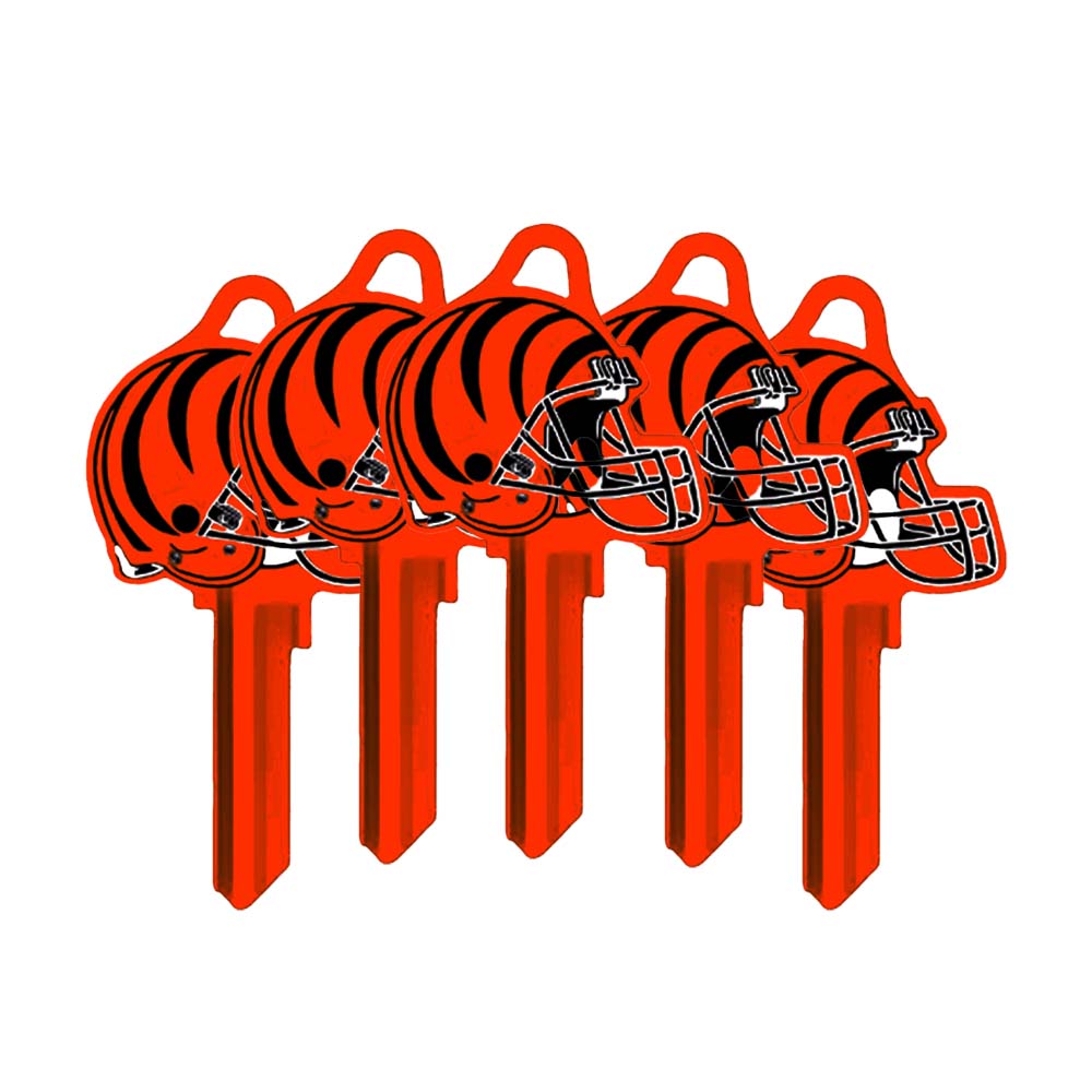 ILCO - NFL-SC1 TeamKeys - Helmet Edition Key Blank - Cincinnati Bengals (5 Pack)