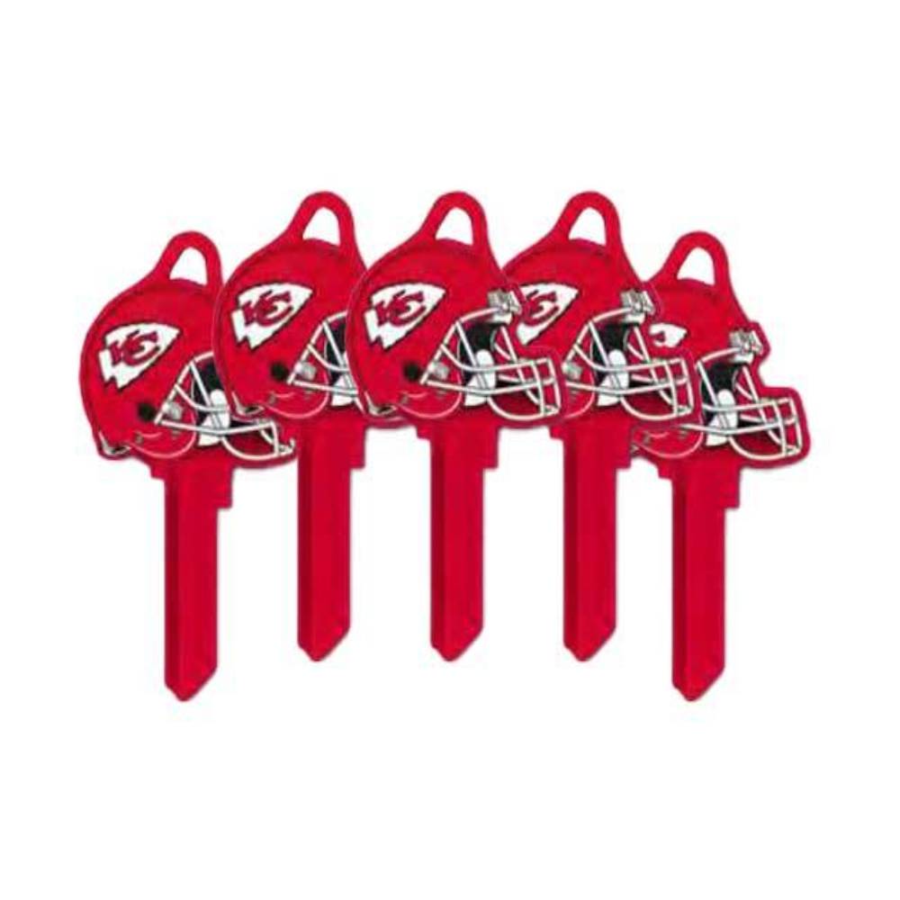 ILCO - NFL-SC1 TeamKeys - Helmet Edition Key Blank - Kansas City Chiefs - Pack of 5