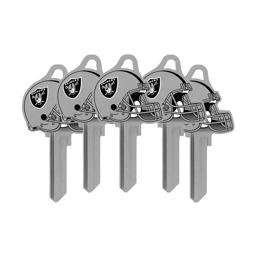 ILCO - NFL-SC1 TeamKeys - Helmet Edition Key Blank - Las Vegas Raiders (5 Pack)