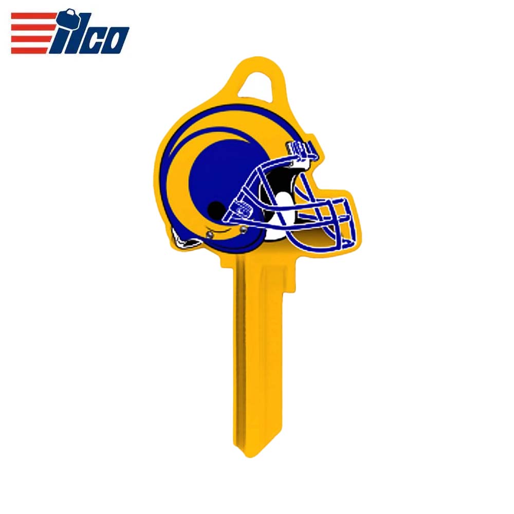 ILCO - NFL-SC1 TeamKeys - Helmet Edition Key Blank - Los Angeles Rams - Pack of 5