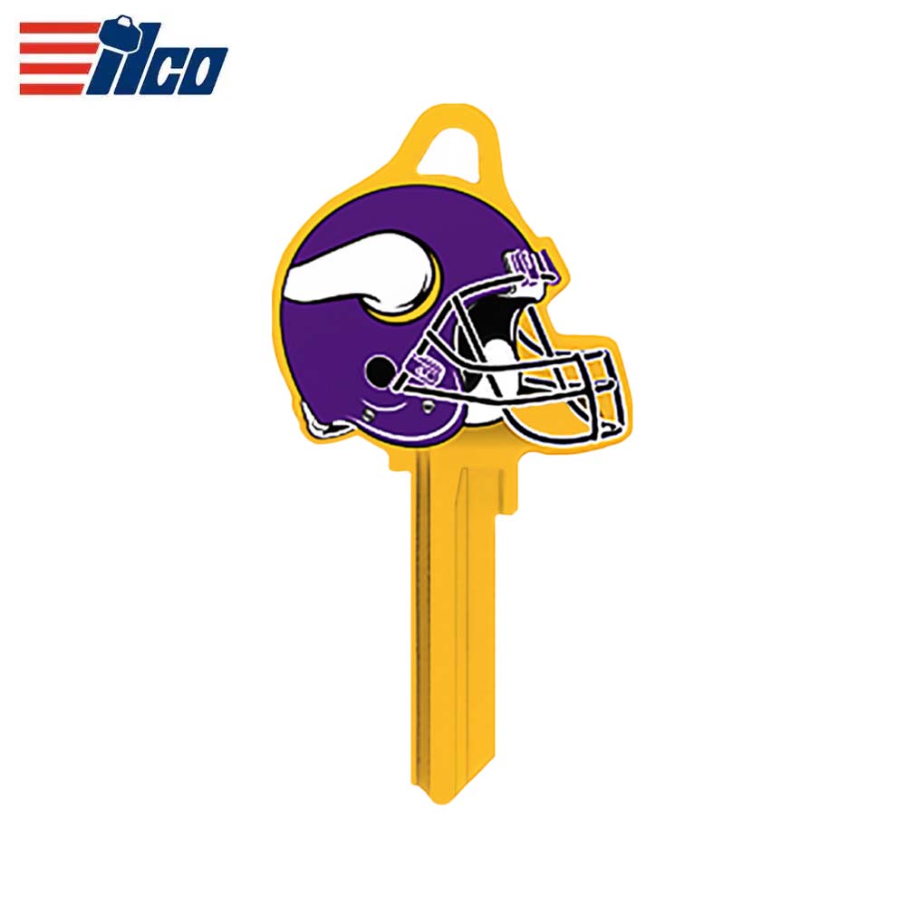 ILCO - NFL-SC1 TeamKeys - Helmet Edition Key Blank - Minnesota Vikings - Pack of 5