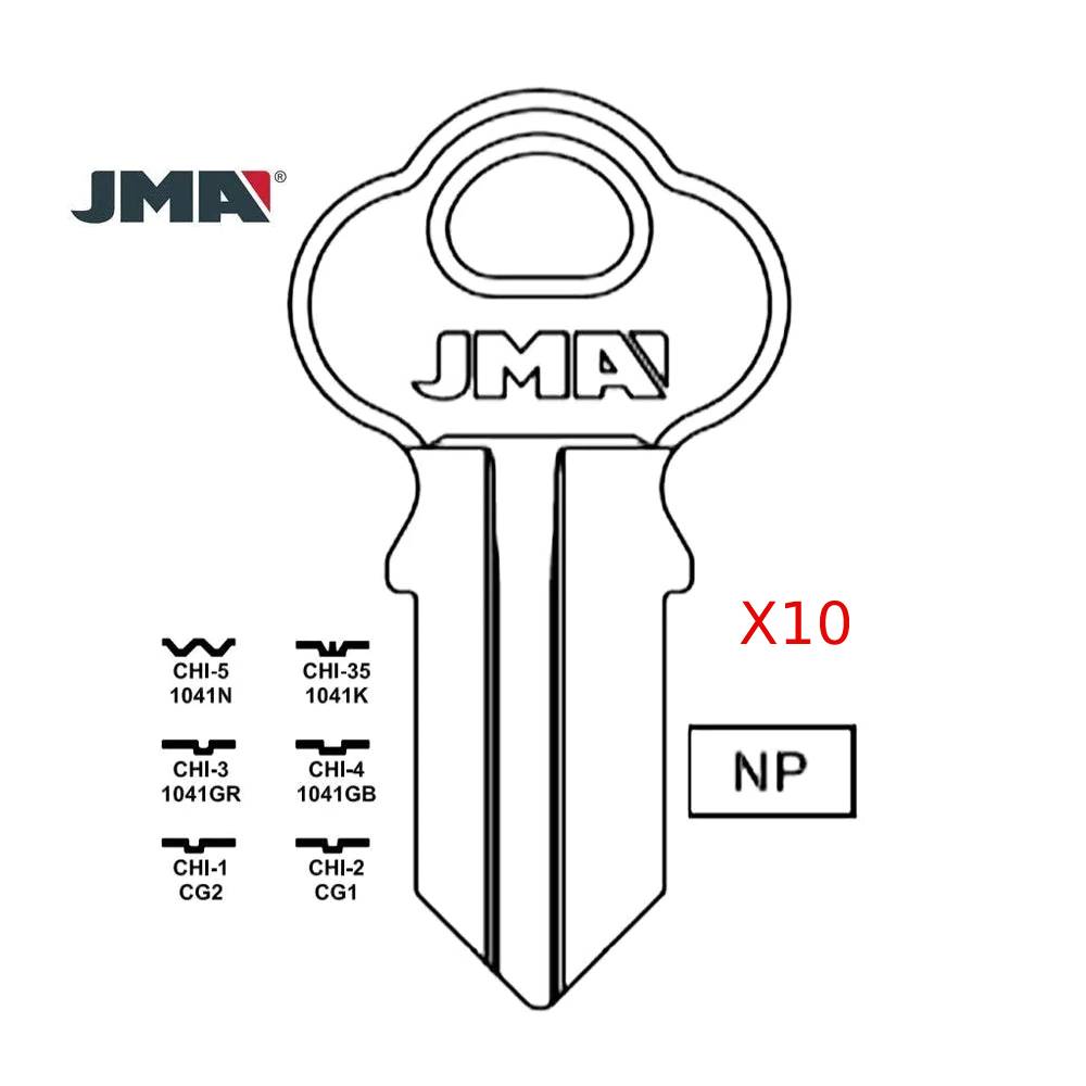 GM 1041G Slideout Key Blank - CG1 / CHI-2 (Packs of 10)