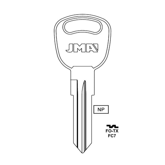 Ford Jaguar Mercury Key Blank - FC7 / FO-TX