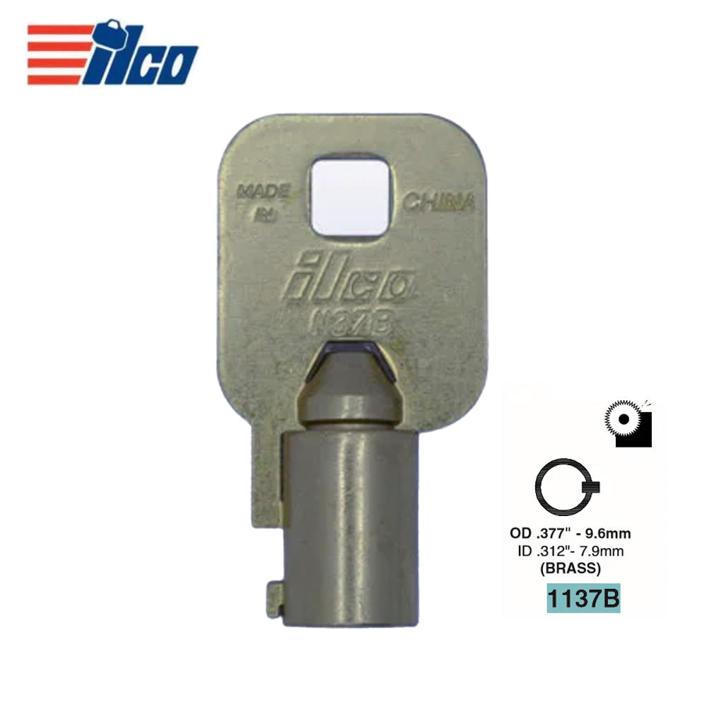 1137B Chicago / Harley Davidson Motorcycle Tubular Key Blank - CHI-1T / 1137B