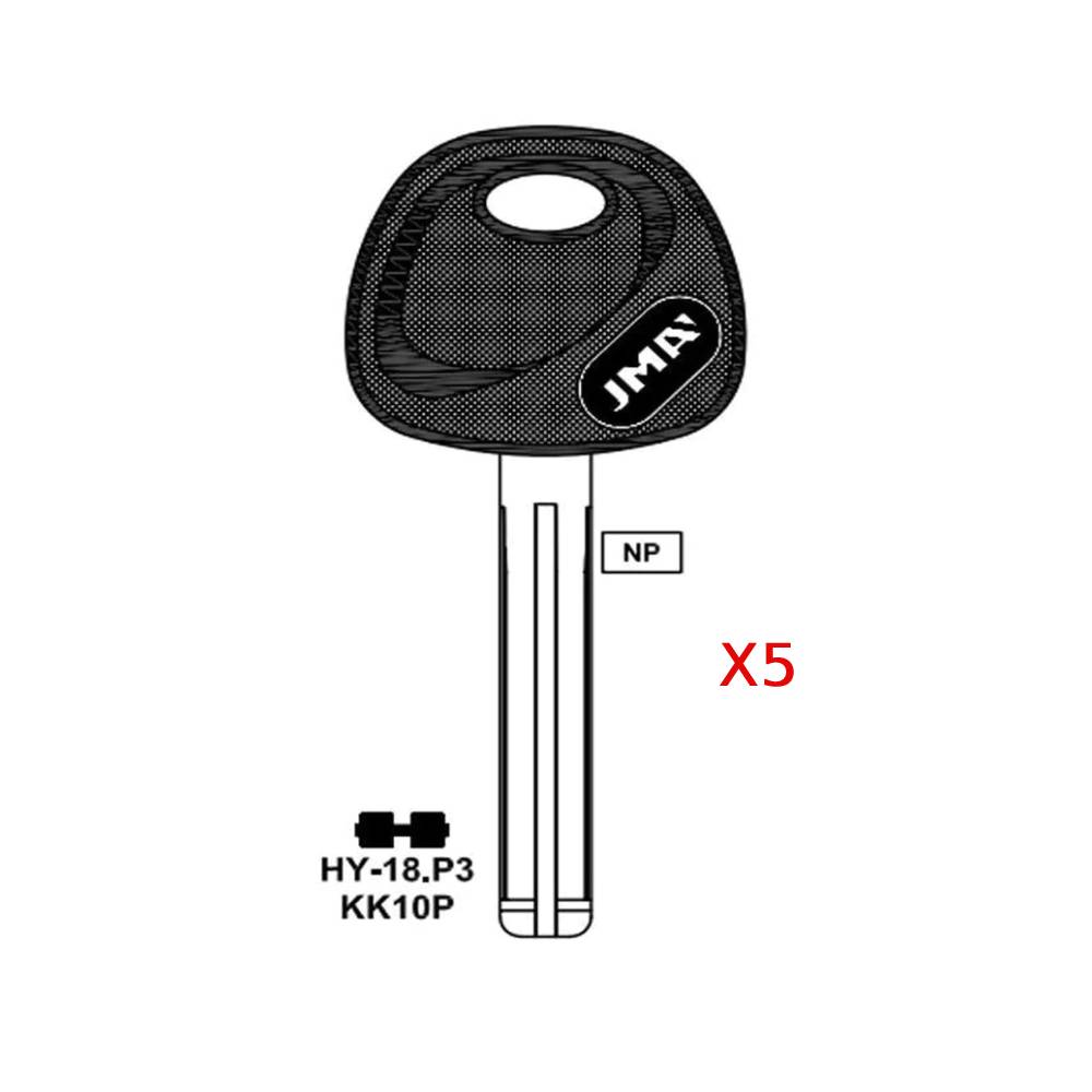 2010 - 2015 Hyundai Kia Key Blank - KK10-P / HY-18.P3 (Packs of 5)