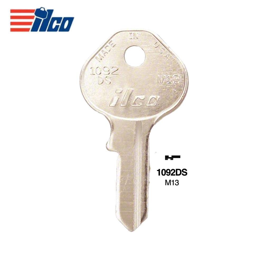 1092DS Master 4-Pin Padlock Key Blank - Brass Finish - MAS-13DE / M13 BR