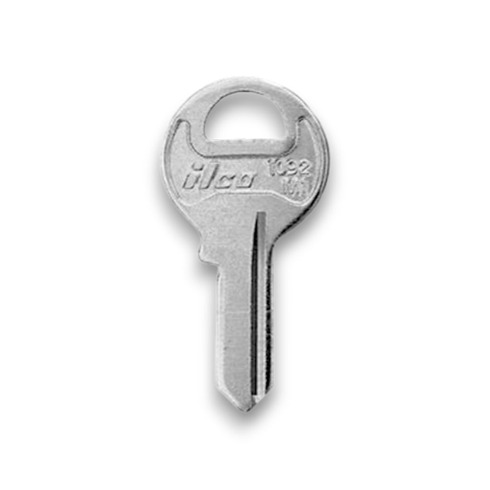 1092 Master 4-Pin Padlock Key Blank - Nickel Plated Brass - M1 NP