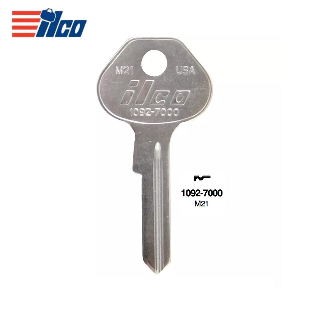 1092-7000 6-PIN Master Padlock Key Blank - MAS-2D / M21