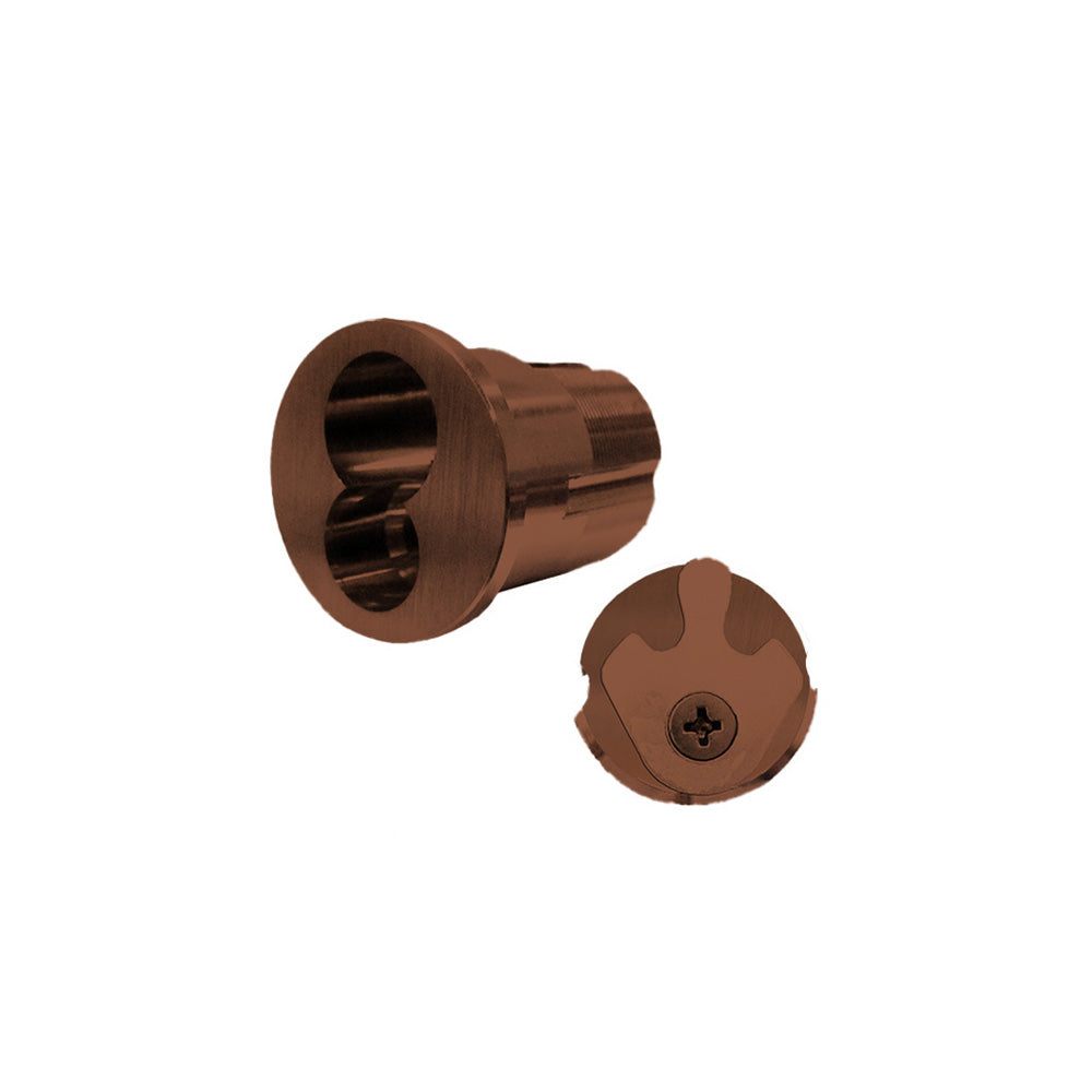 Cal-Royal - 7000ICMC - Schlage Large Format Mortise Cylinder with Cloverleaf Cam - US10B - Dark Oxidized Satin Bronze Oil Rubbed (613)