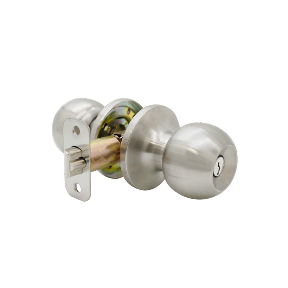 Cal-Royal - LTEMP-00 - Temporary Lock - Adjustable Steel 2-3/8" and 2-3/4" Backset - Keyed Alike - US32D - Satin Stainless Steel (630)