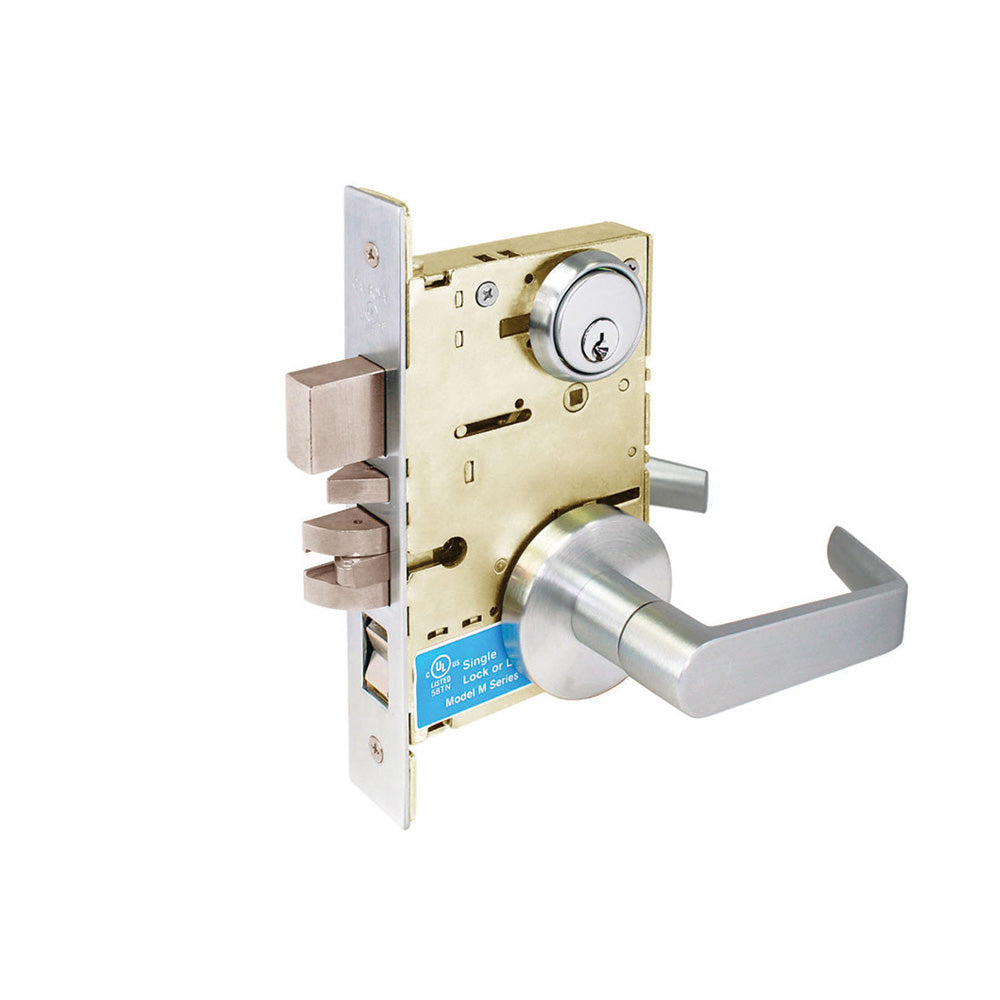 Cal-Royal - SC8465 - Heavy Duty Storeroom SC Series Mortise Lock with SS Lever and 2 3/4" Backset - Grade 1 - US26D - Satin Chromium Plated (626)