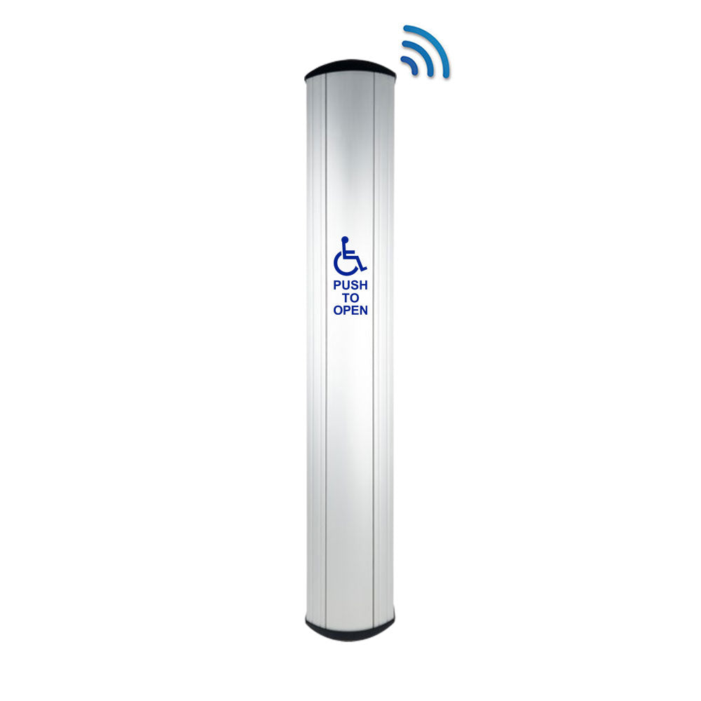 Camden CM-8536K Side Load Push Plate Switch with Built-in Kinetic No-Battery Wireless Transmitter - Size 36" x 4.5"