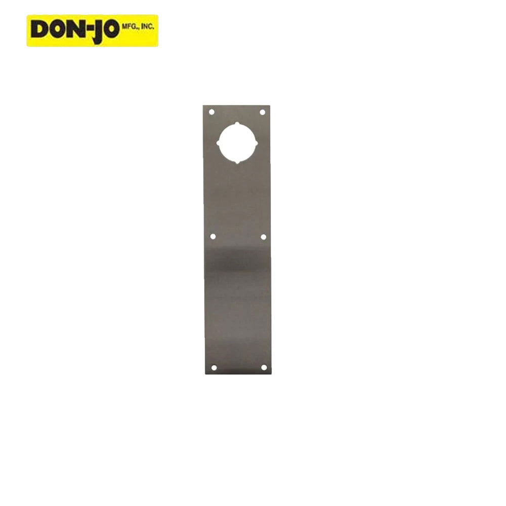 Don-Jo - CFK-70-628 - Push Plate 3-1/2 Width and 15 Length with 2-1/8 Cylindrical Lock Hole at 2-1/2 on Center From Top - 628 (Satin Aluminum Clear Anodized Finish)