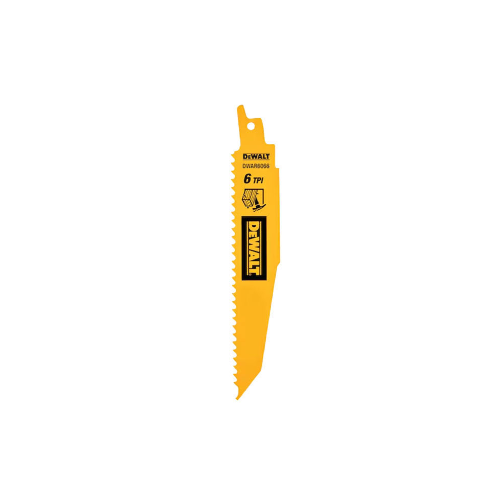 DEWALT - DWAR6066 - Bi-metal Reciprocating Saw Blades - 6 TPI Demolition - 6" (25 Pcs)
