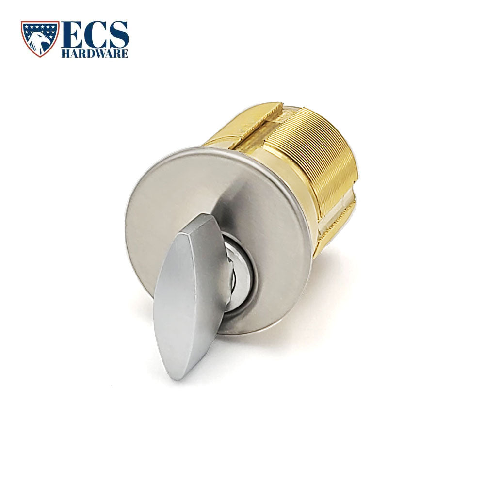ECS HARDWARE - Durable Premium Thumb Turn Mortise Cylinder - 1-1/2" 26D Satin Chrome