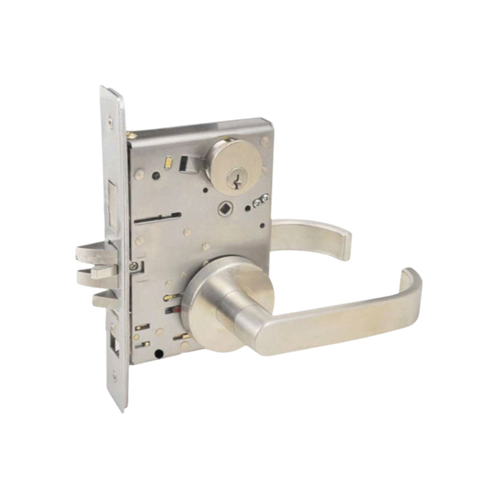 Fortis Doors - FDC704 - Mortise Lock with Entrance Function - SC Keyway - Grade 1 - US26D - Satin Chromium Plated (626)