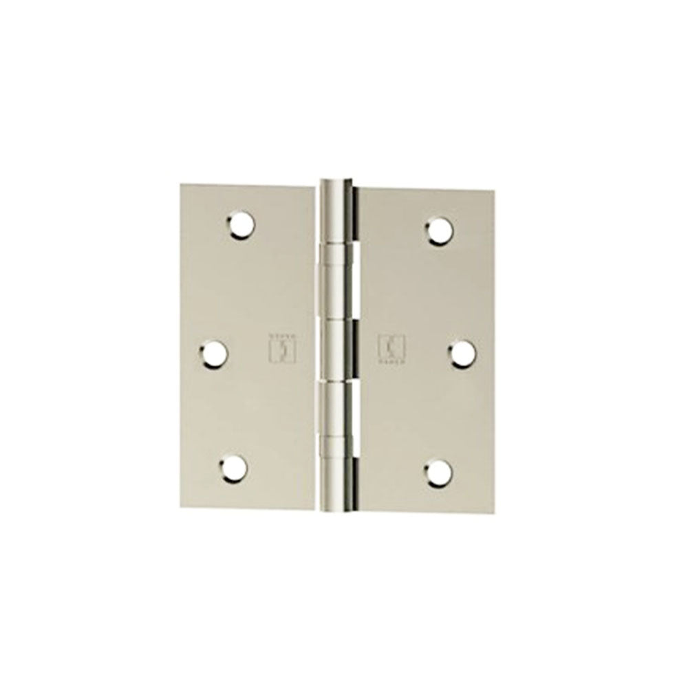 HAGER - 1741 - Full Mortise Plain Bearing - Residential Hinge - 3.5 Inch by 3.5 Inch - Steel Base Material - 5 Knuckle - 5/8 Round Corners