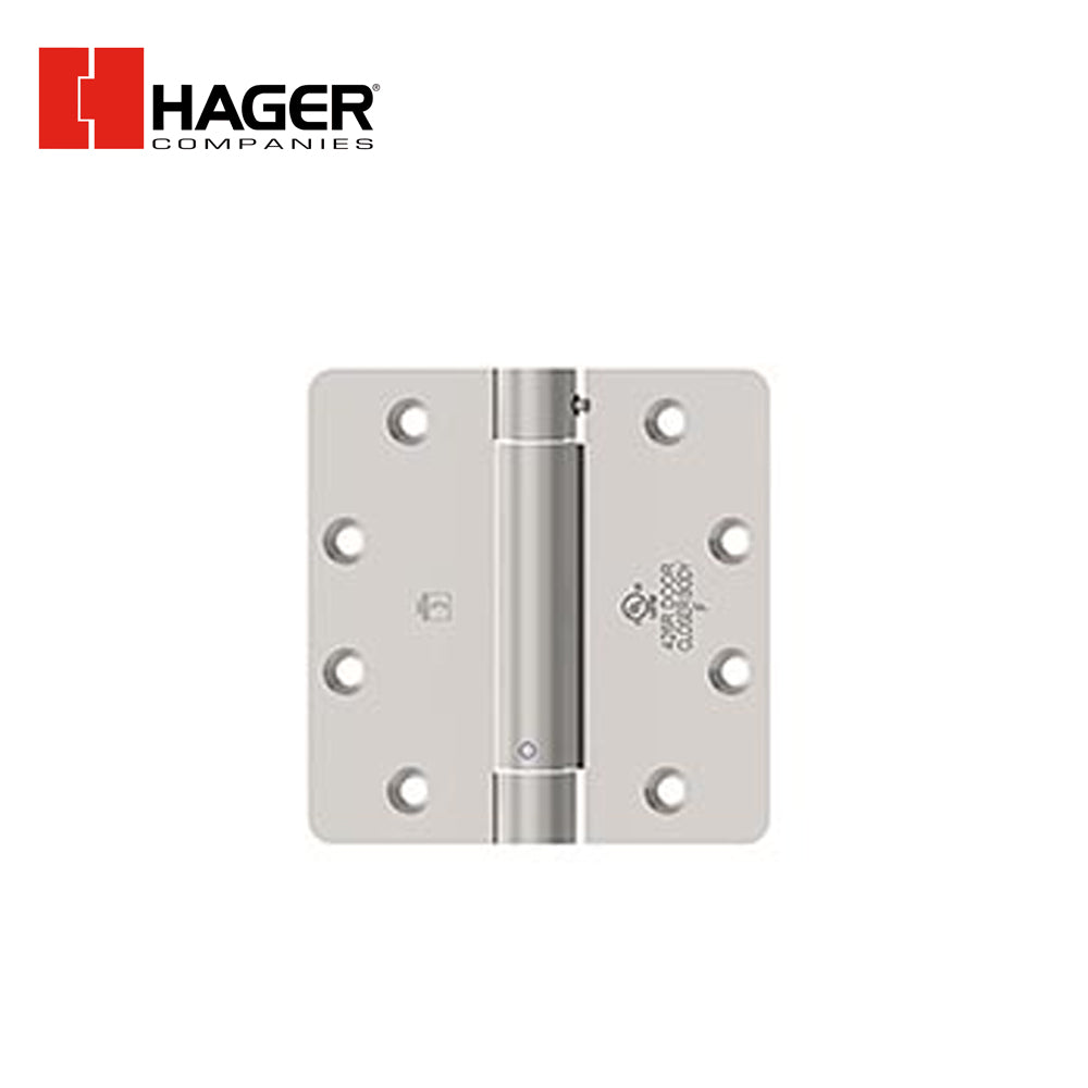 HAGER - 1751 - Full Mortise Residential Spring Hinge - 1/4 Inch Round Corners 4 Inch by 4 Inch