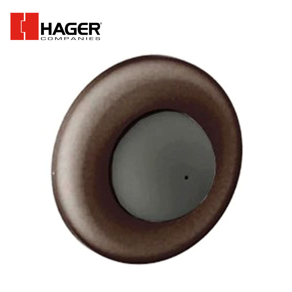 HAGER - 232W - Convex Wall Stop - Concealed Mounting with Rubber Stop - 2-7/16" Diameter - 1" Projection