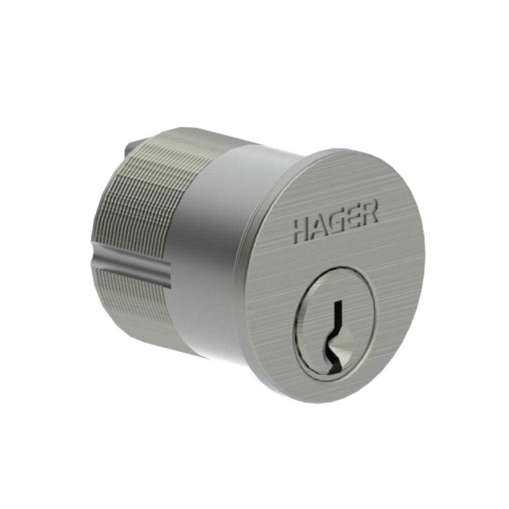 HAGER - 3902 - Mortise Cylinder with 7 Pin Schlage C Keyway and 1-3/8 Length - Satin Chrome
