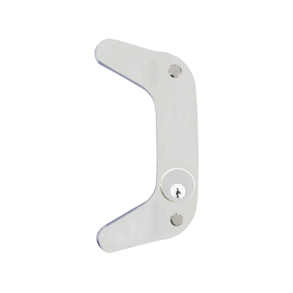 KeyInCode KIC-GLS-1000-SNL Mechanical Pull Trim with Key and Storeroom Function - US26D - Satin Chromium Plated (626)
