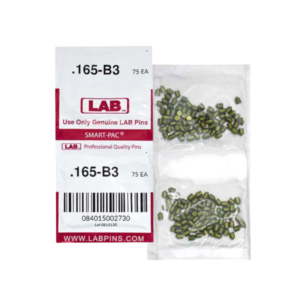 LAB - 165B - .165 Bottom Pin - .115 Diameter - Crown .003 Universal - Color-Coded - Brass Alloy - Smart Pack 150 Pins