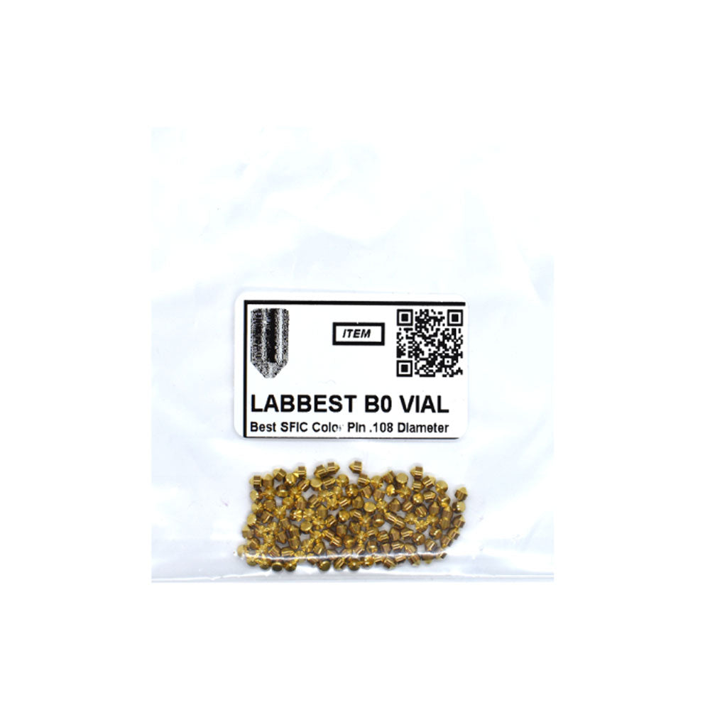 LAB - BEST-B0-VIAL - 0B Universal SFIC Bottom Pins - .110 Size - A2 Systems - Nickel Silver - Vial 100 Pins
