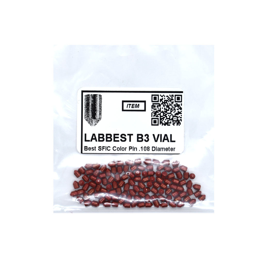 LAB - BEST-B3-VIAL - 3B Universal SFIC Bottom Pins - .147 Size - A2 Systems - Nickel Silver - Vial 100 Pins