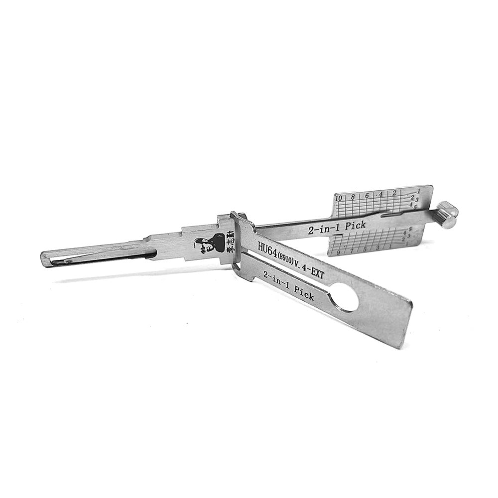 Original Lishi HU64+8910-AG 2-in-1 Pick and Decoder for Mercedes Benz AMG and S Class Vehicles