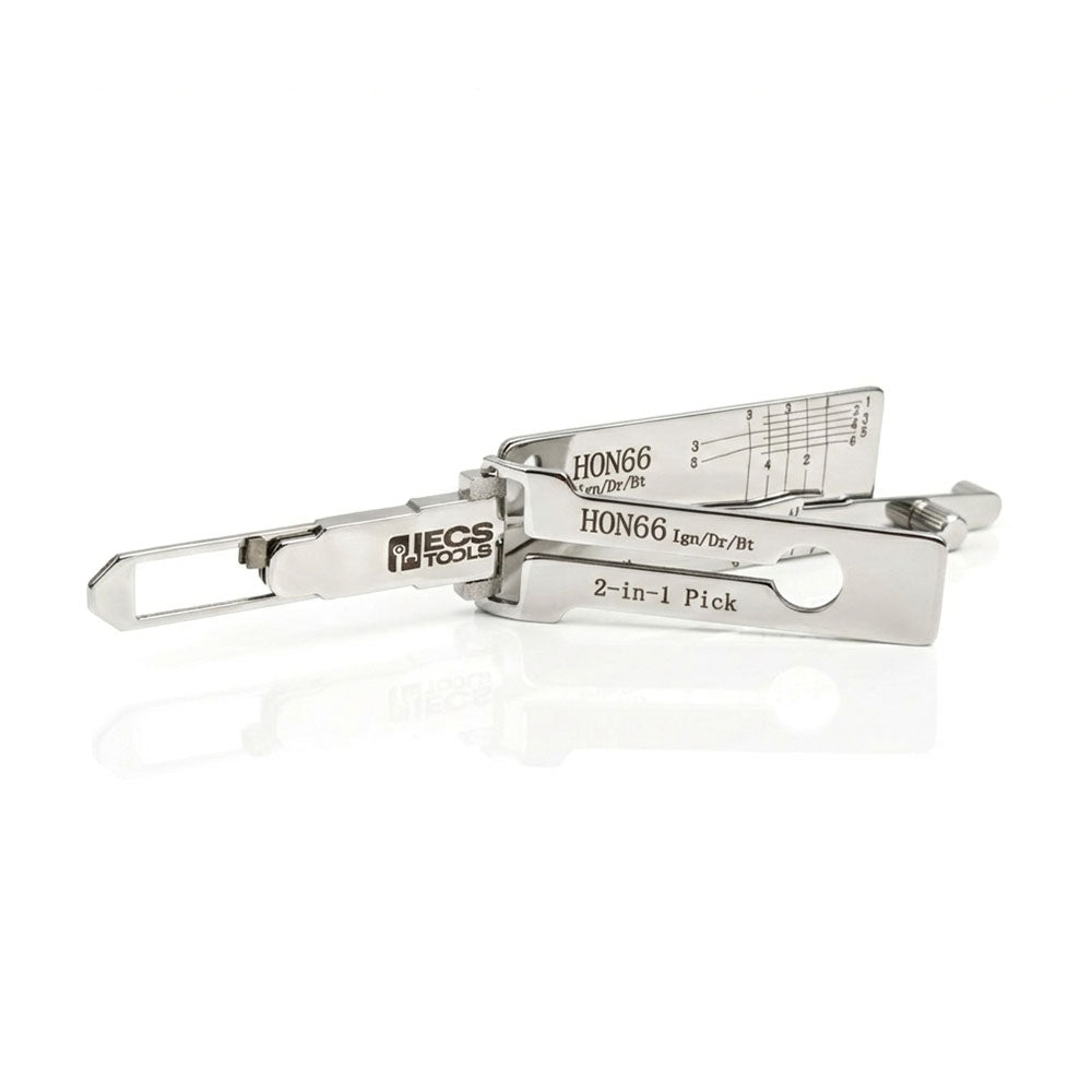 ECS TOOLS Lishi HON66 2-in-1 Decoder and Pick