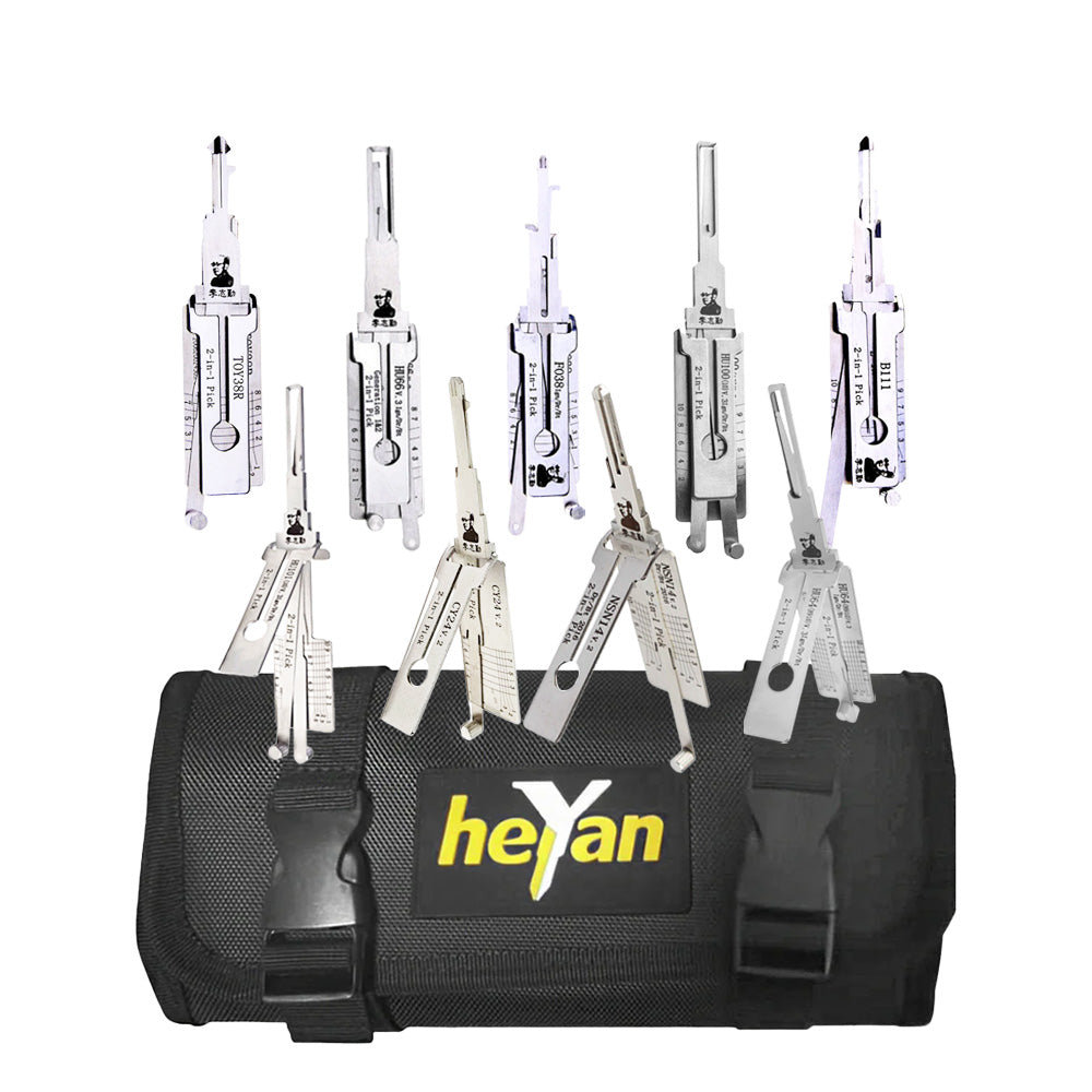 Original Lishi Automotive Pick and Decoder Set with Roll Case
