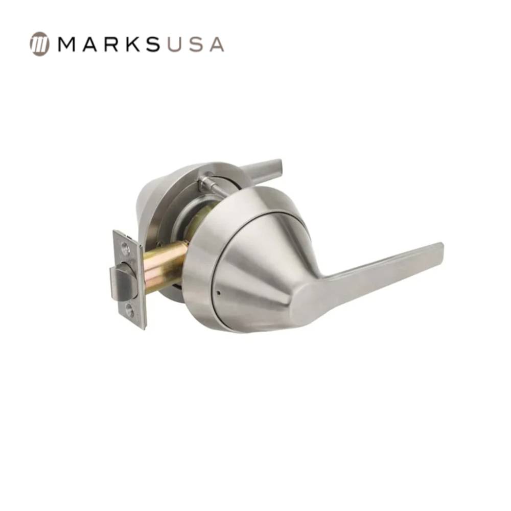 Marks USA - 195SSL - Privacy Cylindrical Lock - Anti-Ligature Knob - Non-keyed Cylinder - 3-13/16 Diameter Rose - Non-Handed - Grade 1 - Satin Stainless Steel