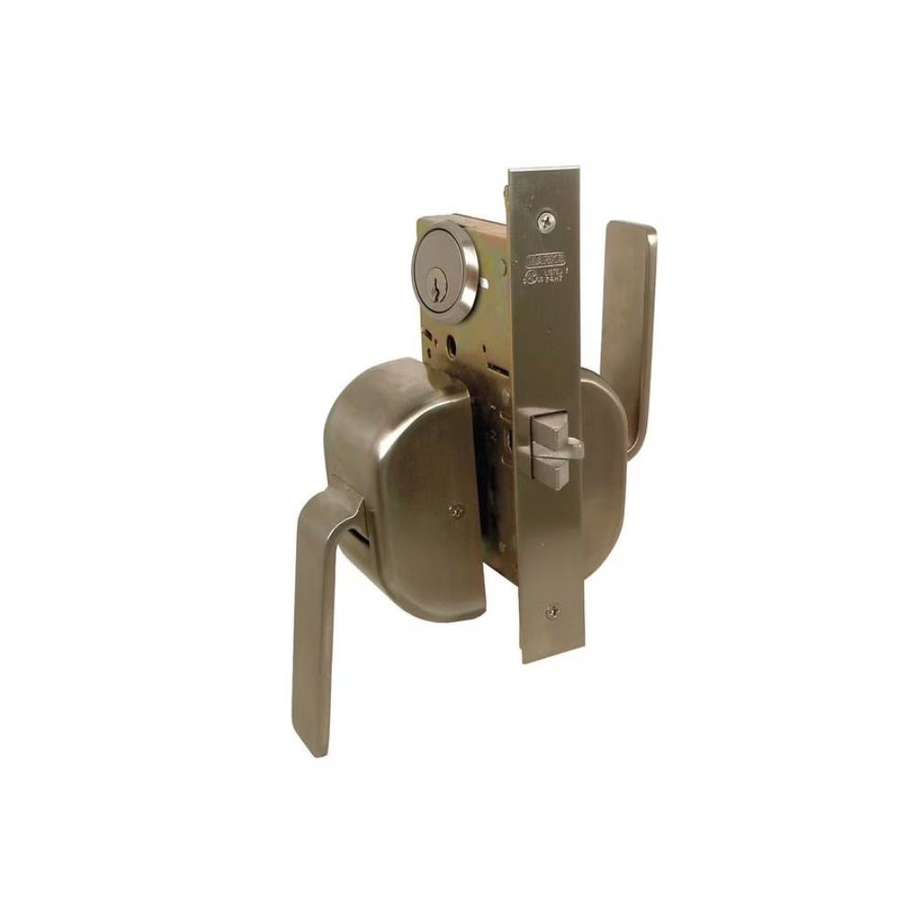 Marks USA - 5PDEL - Electrically Locked Hospital Push/Pull Latch Mortise Cylinder - Push/Pull Paddle - Field Reversible - Grade 1 - Satin Stainless Steel