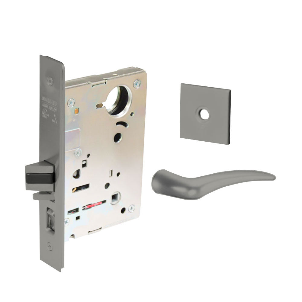 Sargent - 8237 - Classroom Mortise Lock - Heavy Duty Standard Cylinder - SFIC - Rose Trim Function - Grade 1 - US32D (Satin Stainless Steel)