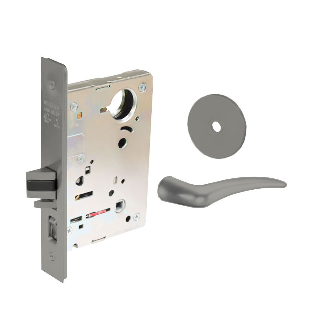 Sargent - 8237 - Classroom Mortise Lock - Heavy Duty Standard Cylinder - SFIC - Rose Trim Function - Grade 1 - US32D (Satin Stainless Steel)