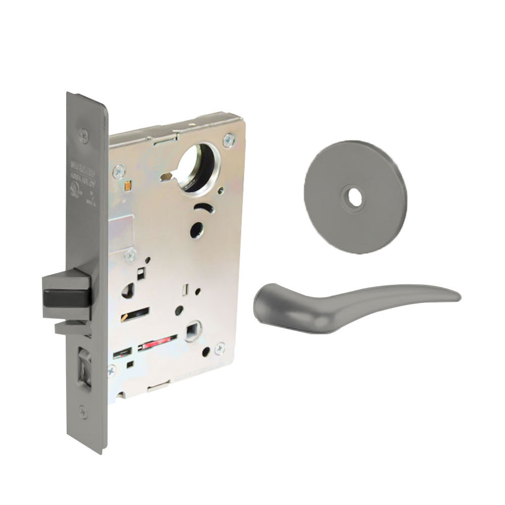Sargent - 8237 - Classroom Mortise Lock - Heavy Duty Standard Cylinder - SFIC - Rose Trim Function - Grade 1 - US32D (Satin Stainless Steel)