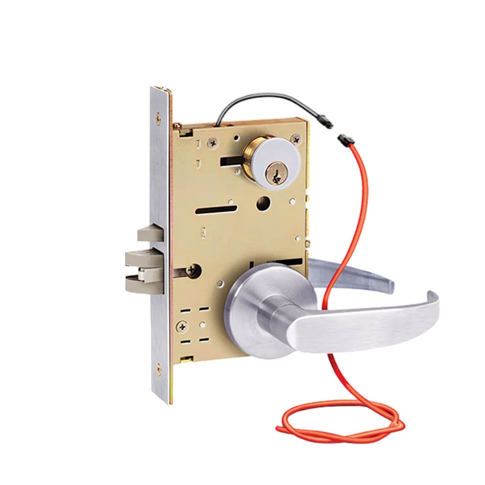 SDC - Z7830 - Solenoid Controlled Mortise Lock with Both Sides Locked Function - Fail Safe - Left Hand - Request-To-Exit - Grade 1