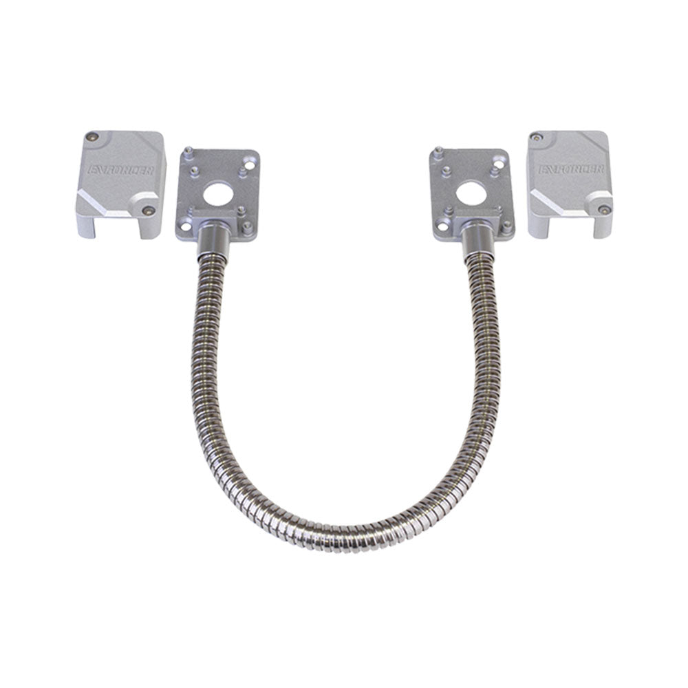 SECO-LARM SD-969-M15Q-S Armored Electric Door Cord - Removable Covers, Silver, 15" (39cm)