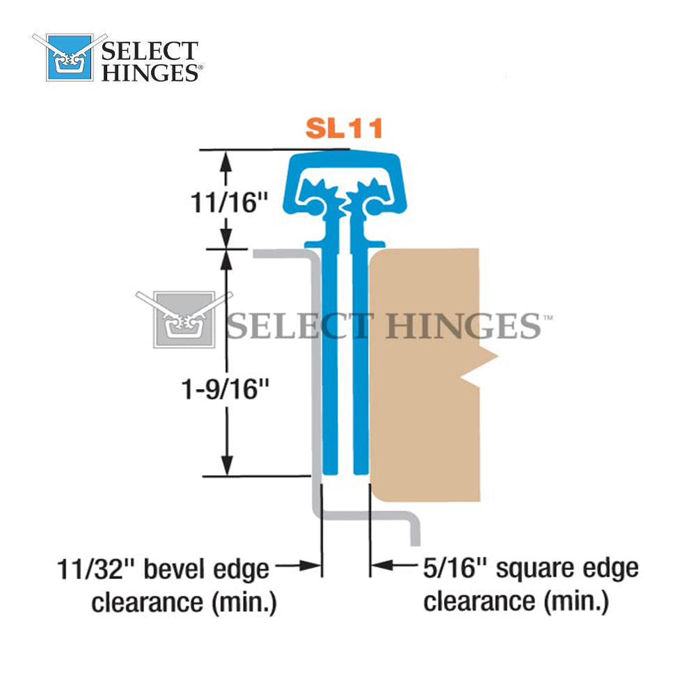 Select Hinges SL11 SD Continuous Hinge Geared Concealed Standard Duty