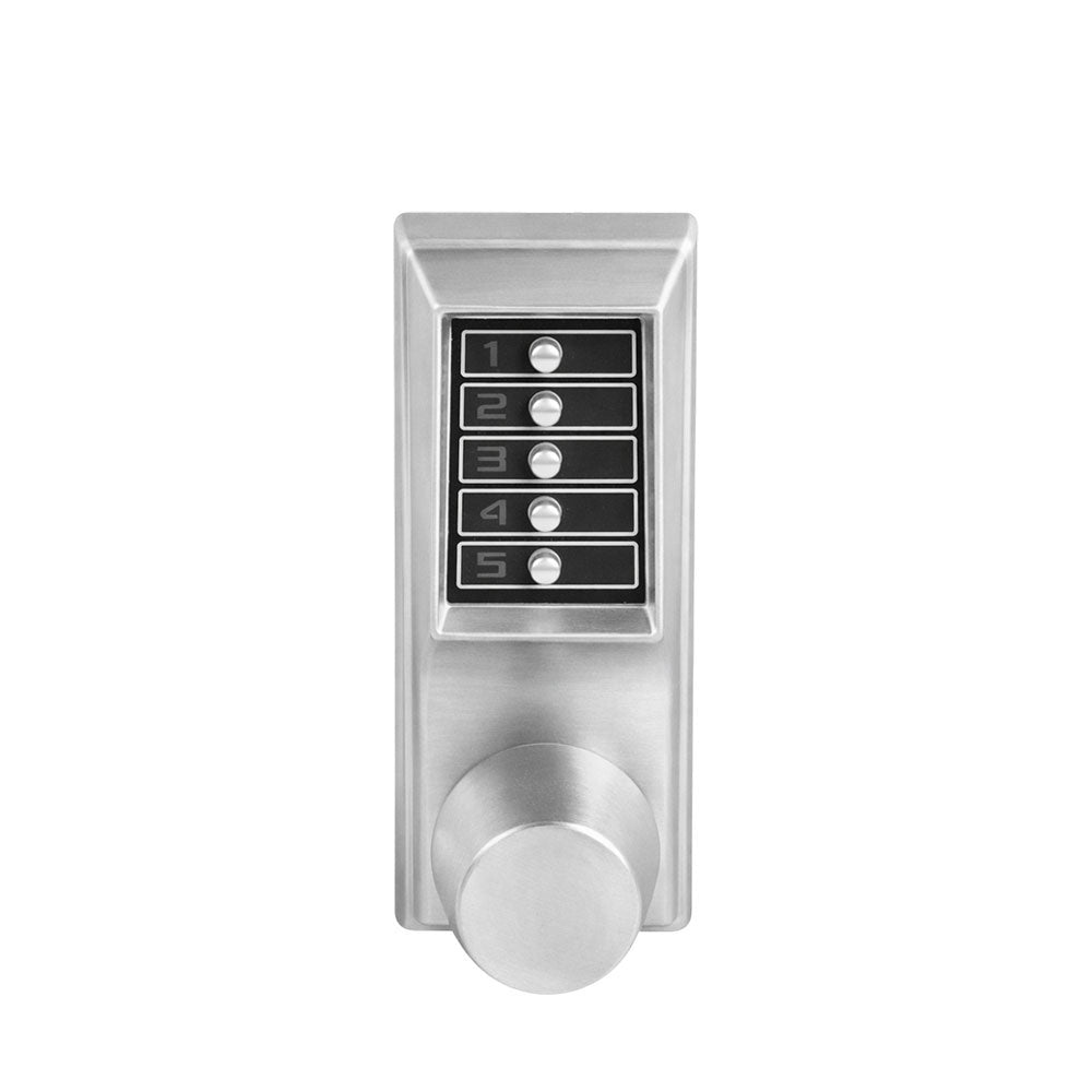 Simplex - 1042 - Mechanical Pushbutton Cylindrical Knob Lock with Combination Entry and Passage Function - Key Override - 2-3/8" Backset