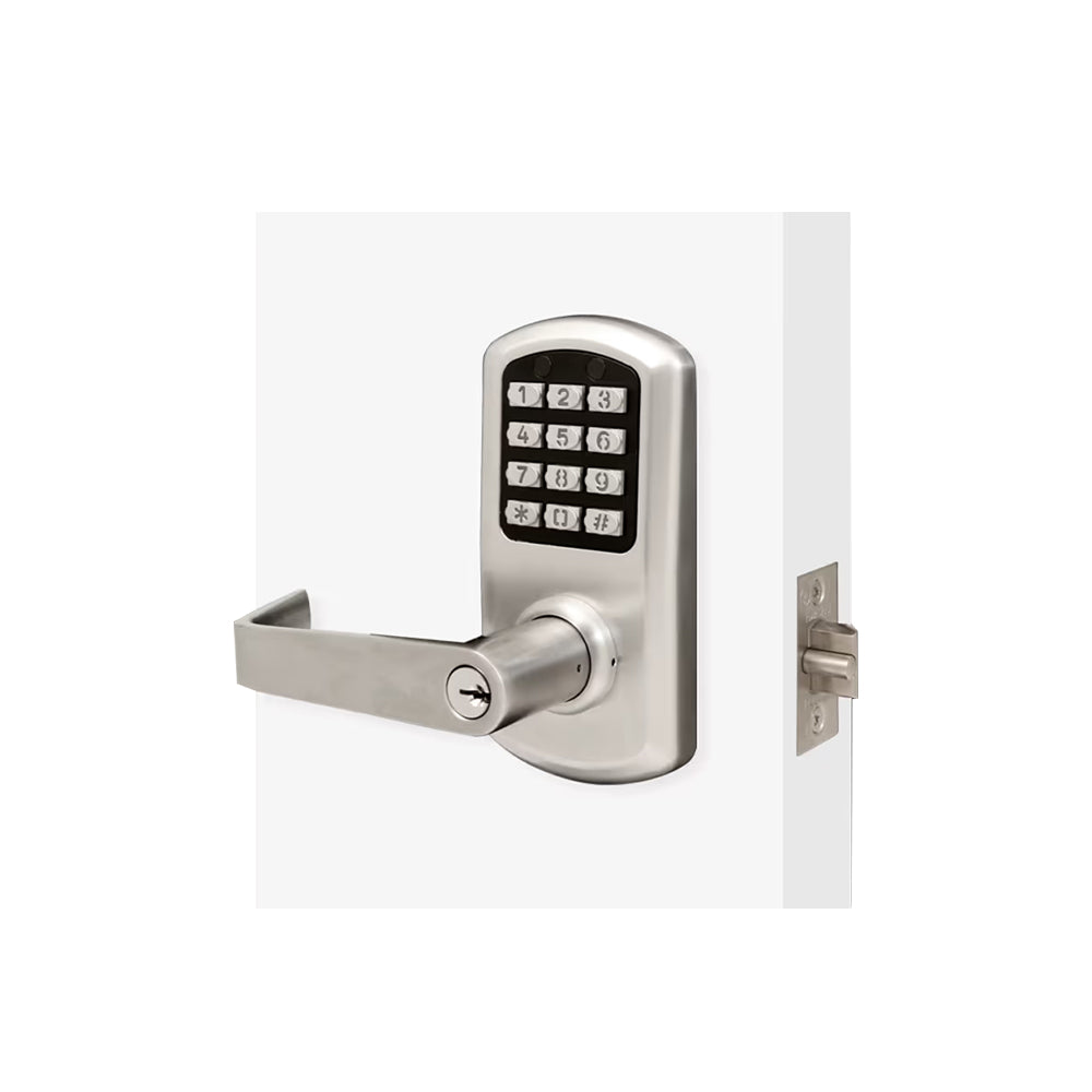 TownSteel - e-Elite - 2000 Series Electronic Cylindrical Lock with Keyless Entry - Metal Keypad - Schlage C Keyway - Rigid Lockbodies - Left Handed